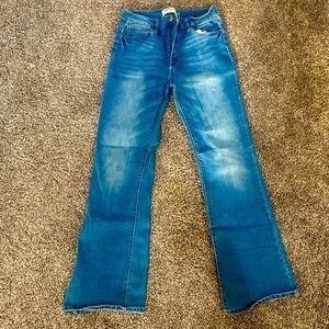 Denim boot cut jeans
